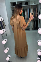 Priya Balloon Sleeve Smock Maxi Dress
