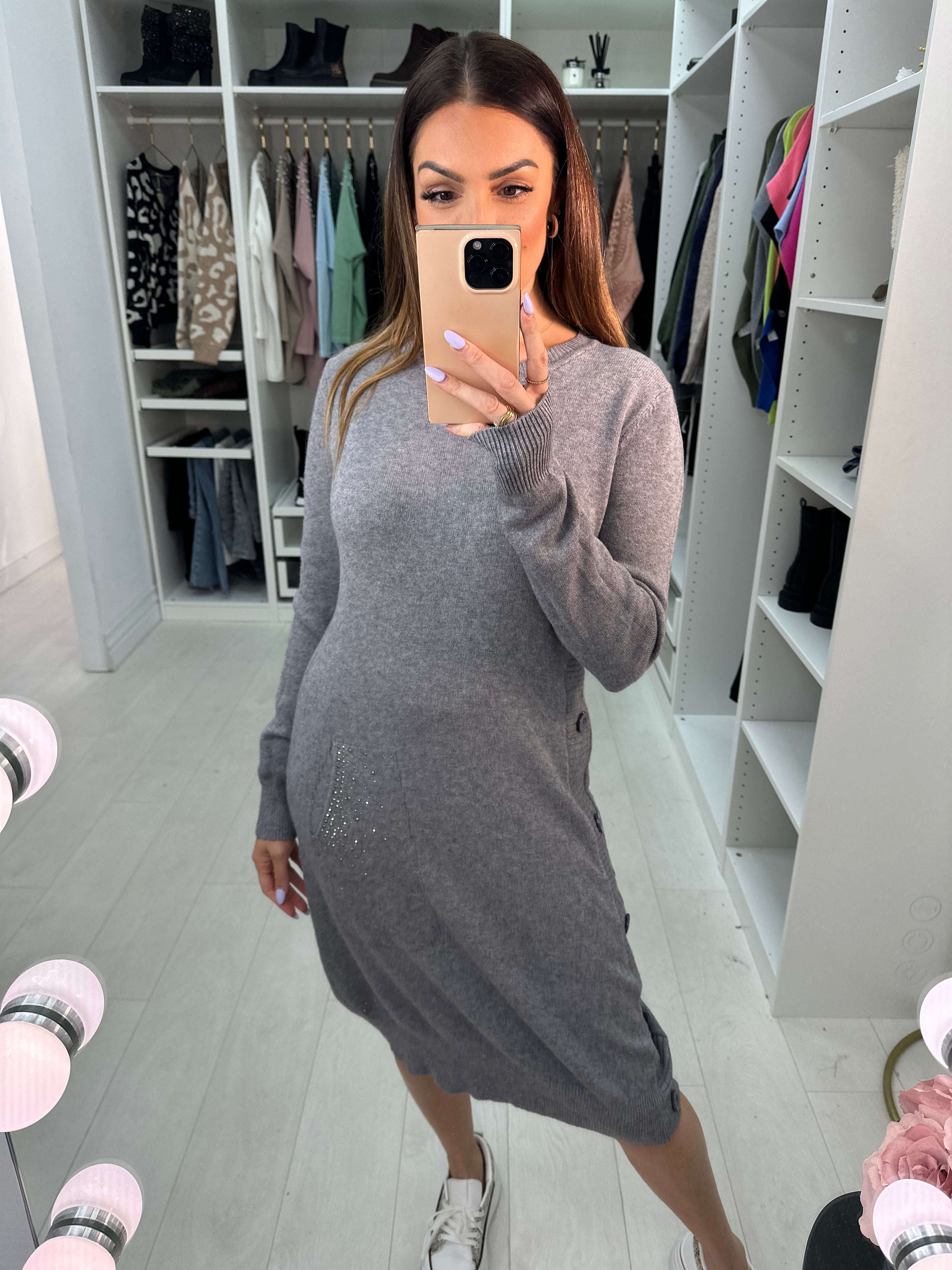 Laura Pocket Front Jumper Dress