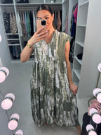 Twinkle Abstract Smock Maxi Dress