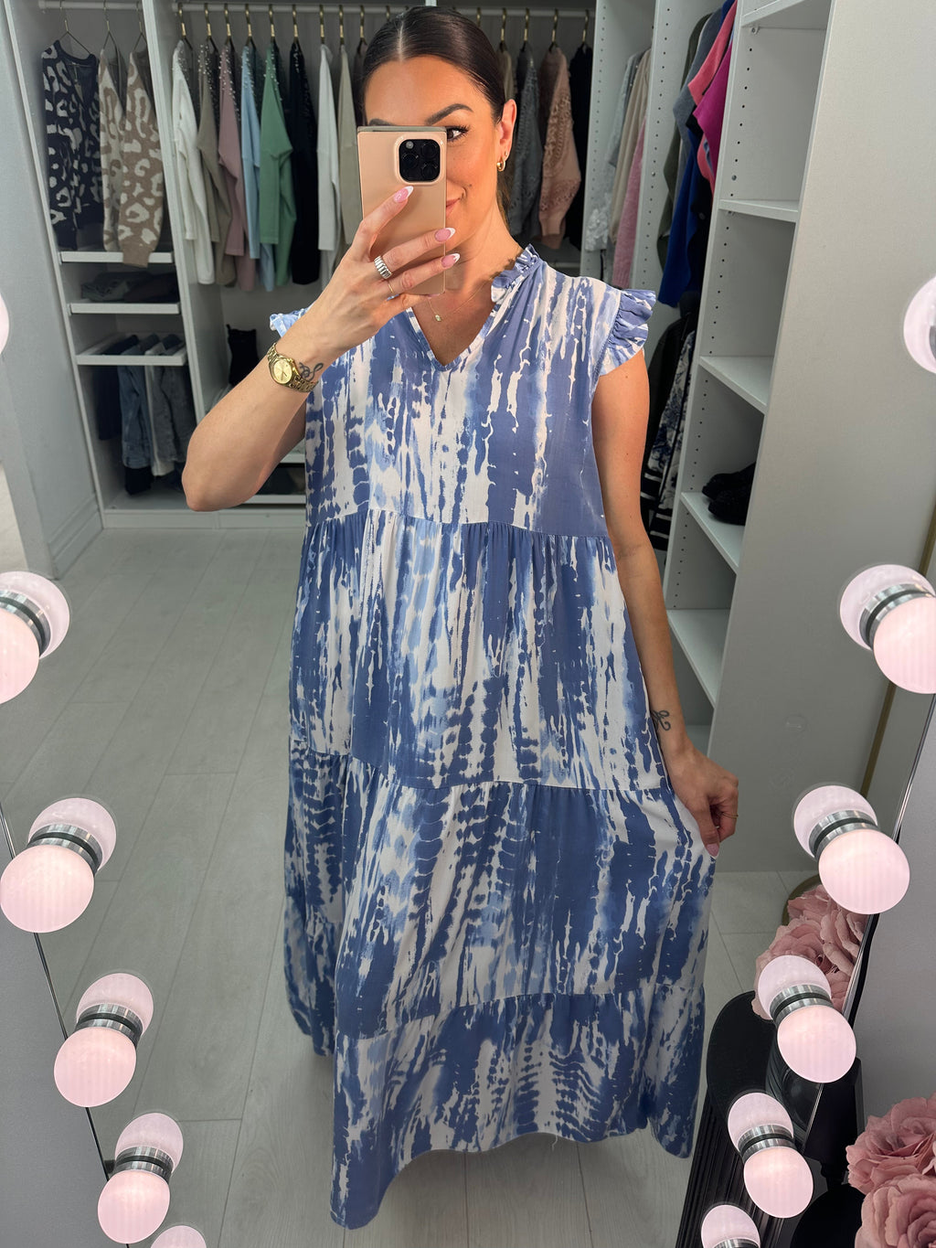 Twinkle Abstract Smock Maxi Dress