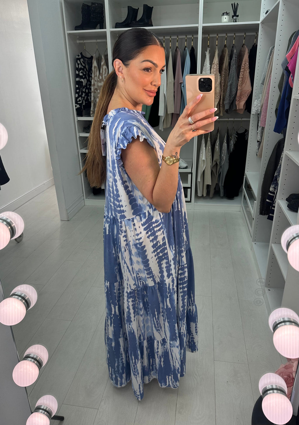 Twinkle Abstract Smock Maxi Dress