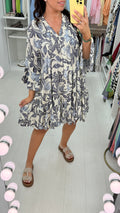 Jeanette Floral Print Frill Hem Smock Dress