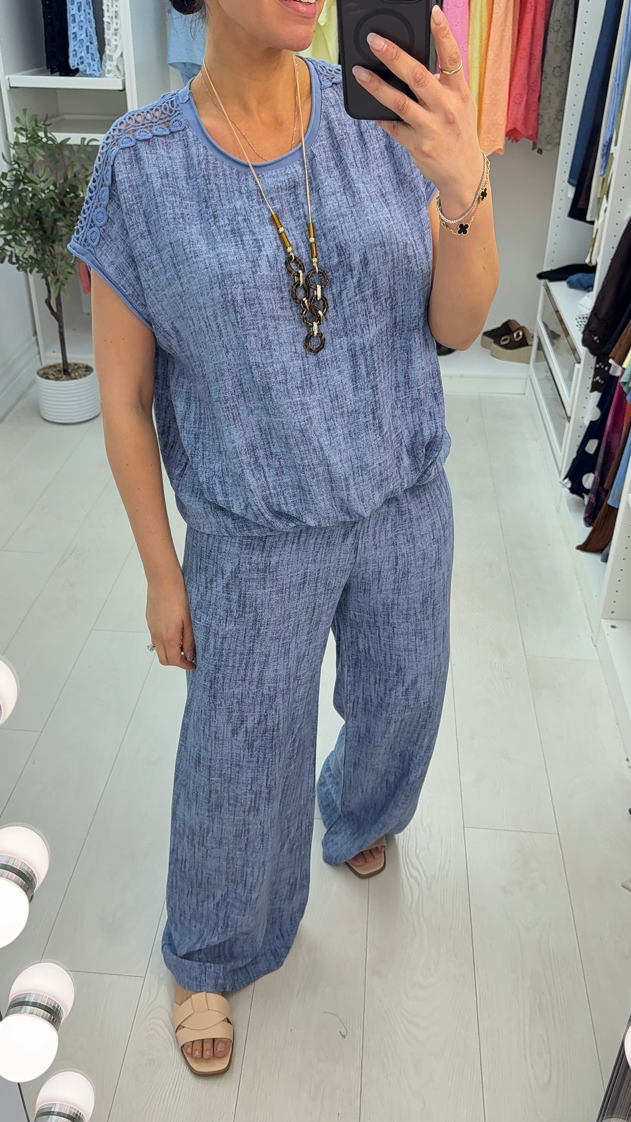 Maddie Crochet Detailed Necklace Co-ord Set