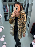 Paxten Tiger Soft Faux Fur Coat