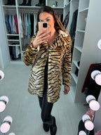 Paxten Tiger Soft Faux Fur Coat