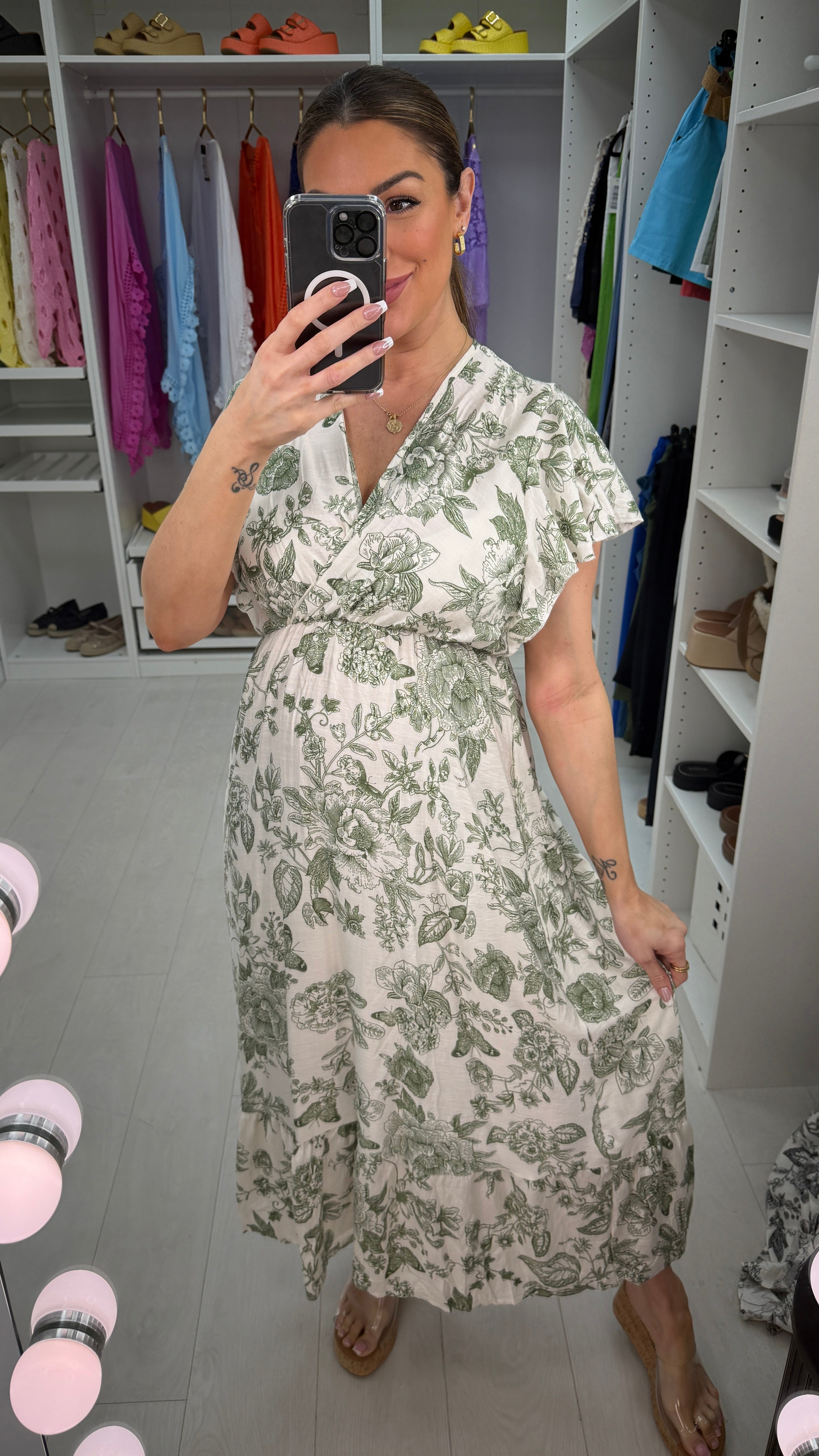 Phillis Floral Print Wrap Effect Maxi Dress