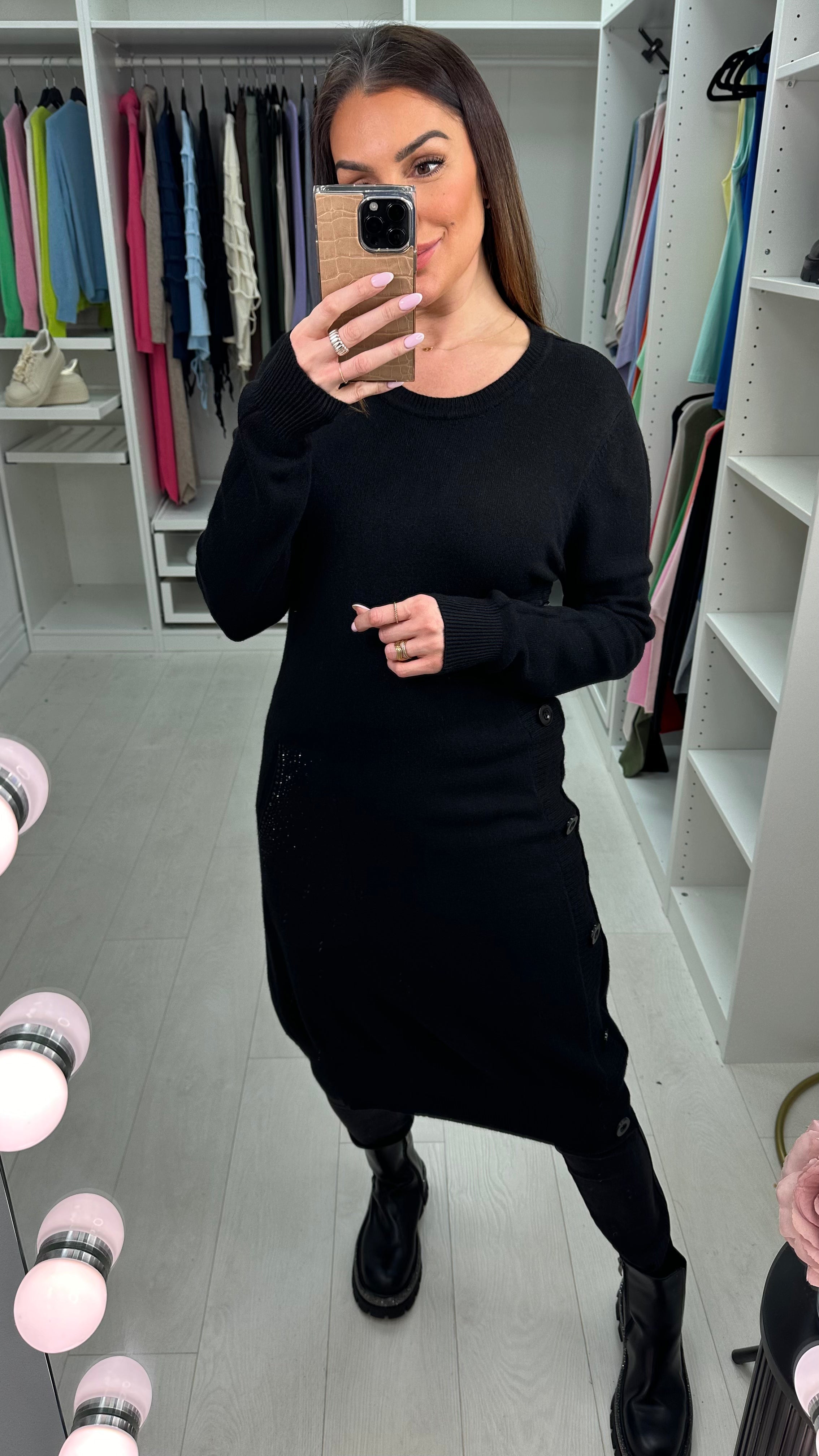 Laura Pocket Front Jumper Dress