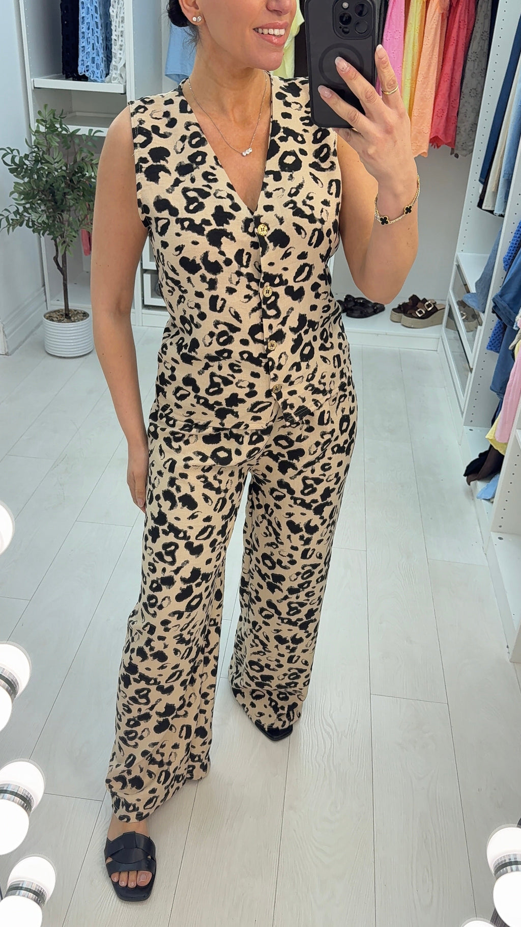 Oslo Leopard Print Sleeveless Co-Ord Set