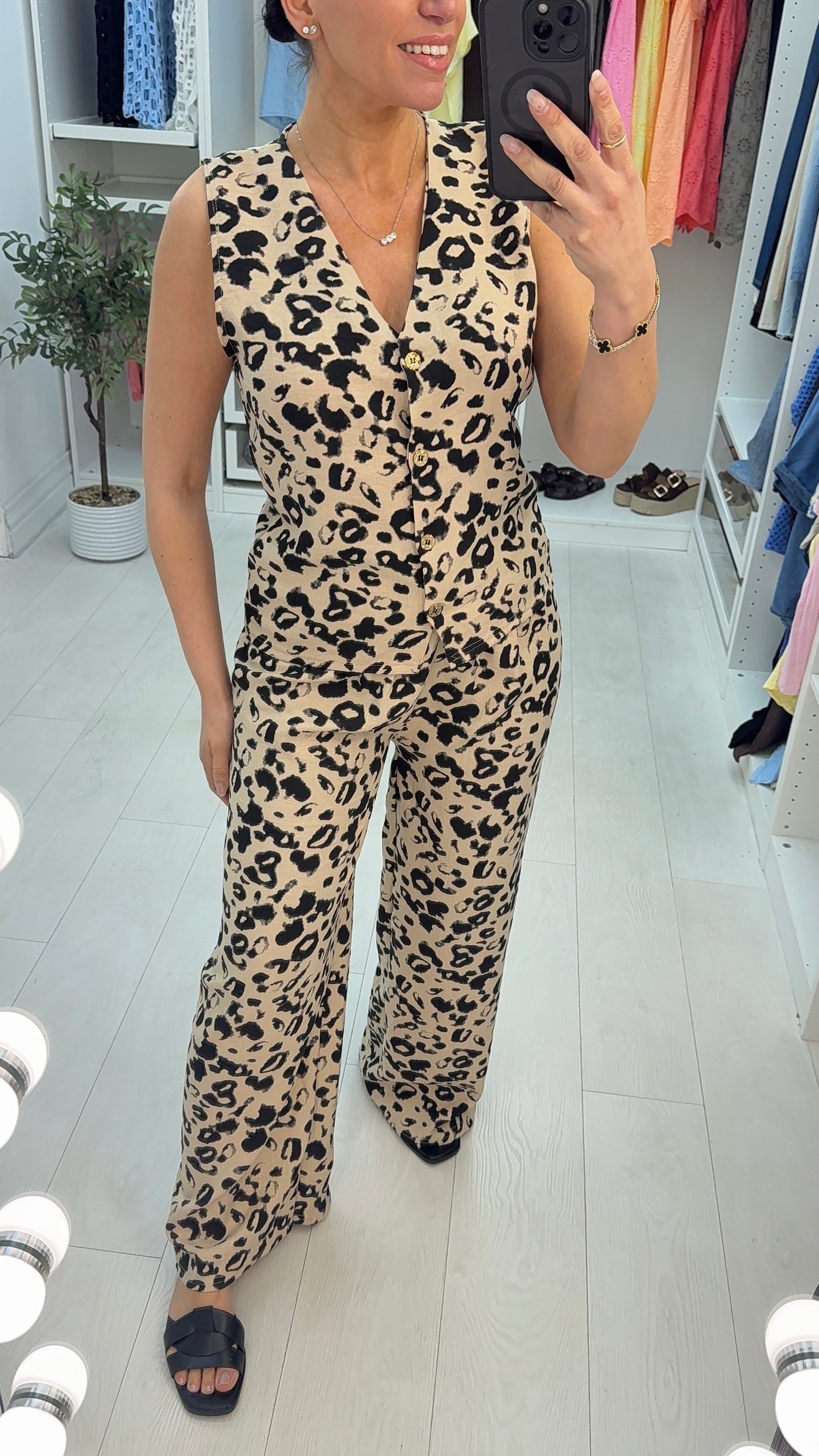 Oslo Leopard Print Sleeveless Co-Ord Set
