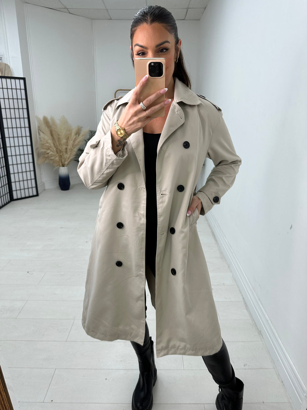 Jackie Plain Trench Coat