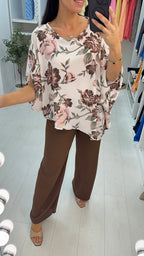 Dolly Floral Print Asymmetric Co-Ord Set