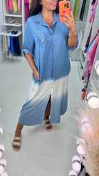 Margot Denim Ombre Maxi Dress