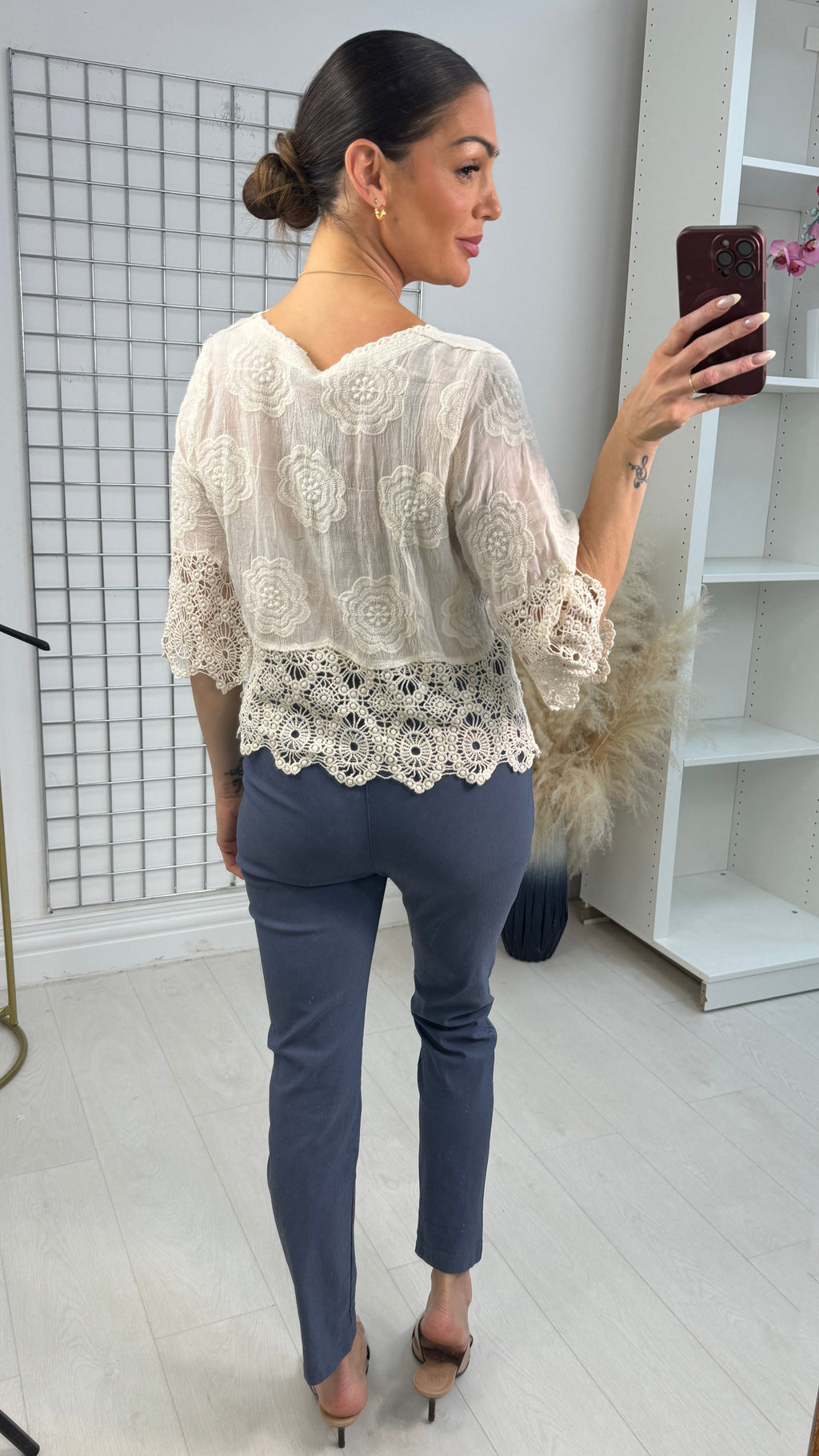 Linday Crochet Details Cardigan