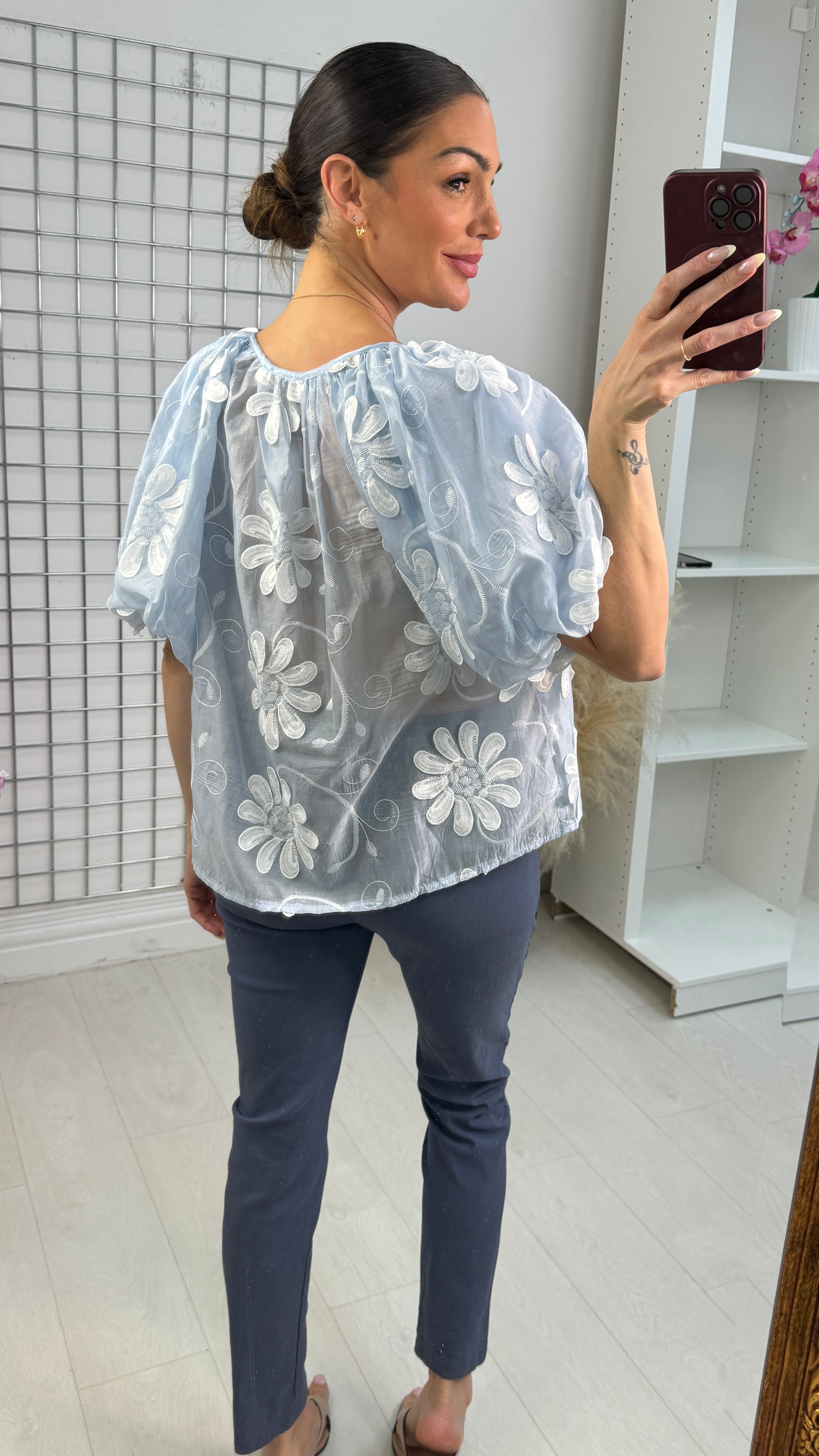 Emery Embroidered Floral Boho Top
