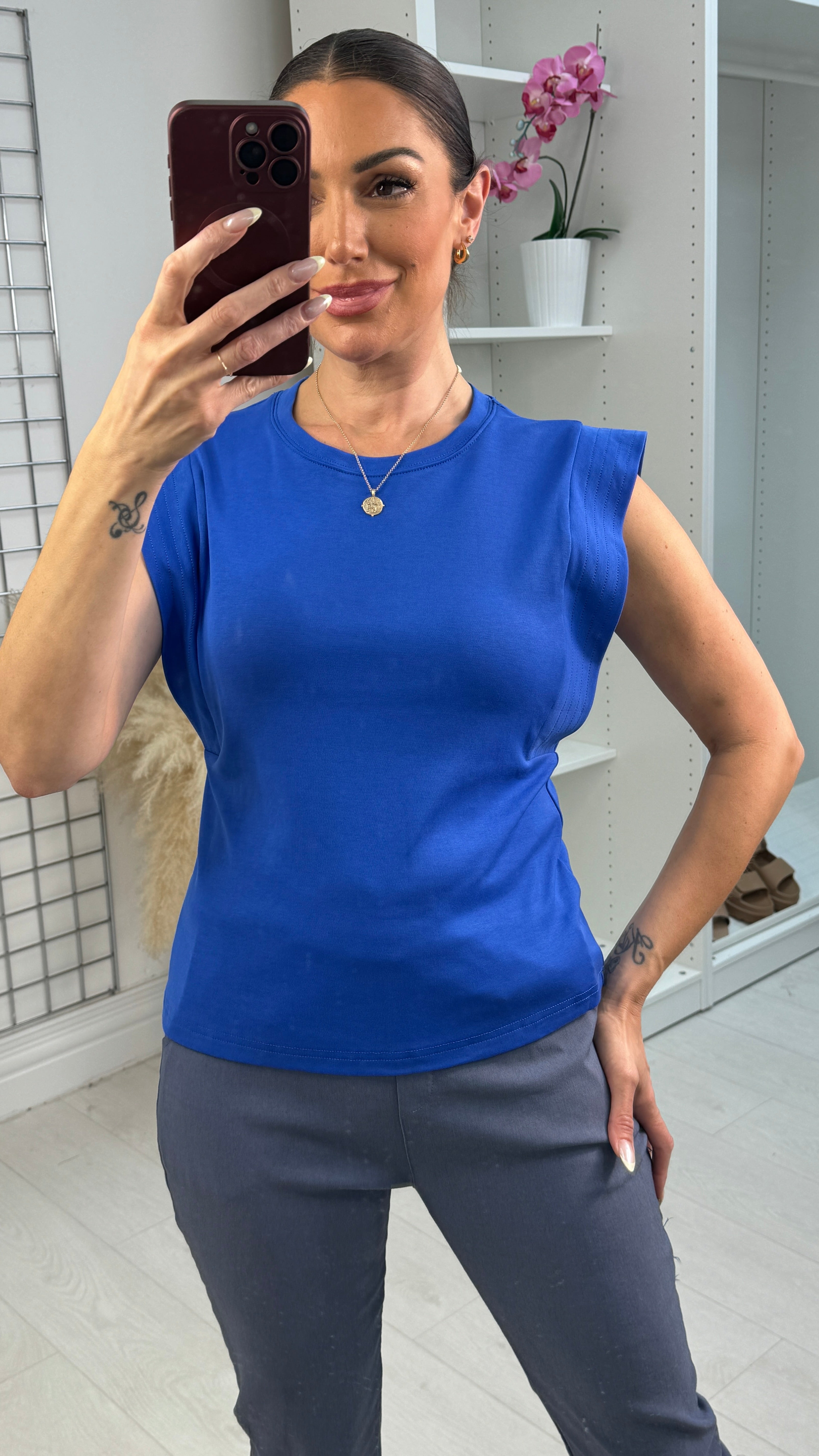 Indya Plain Sleeveless Top