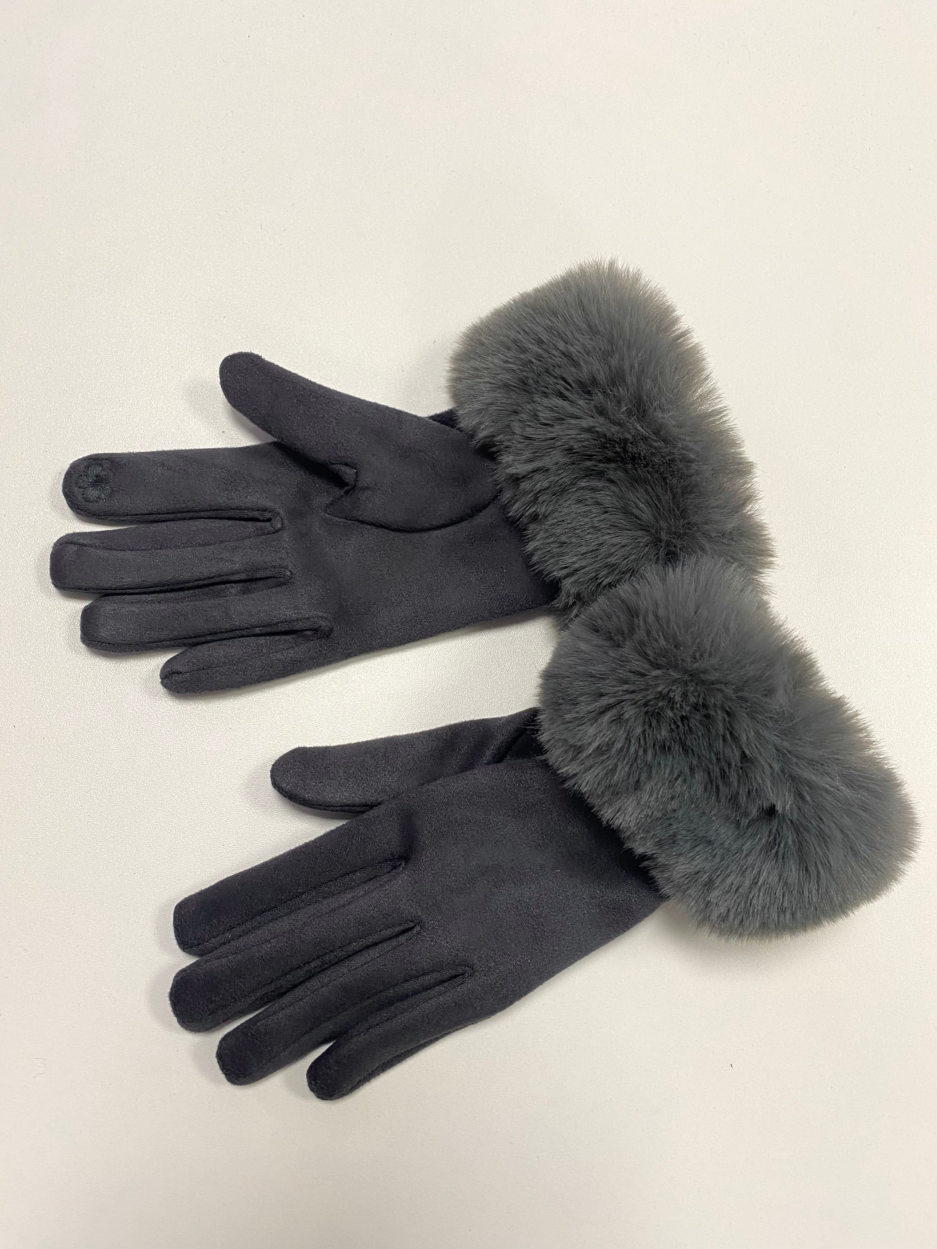 Deedee Faux Fur Suede Gloves