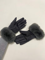 Deedee Faux Fur Suede Gloves