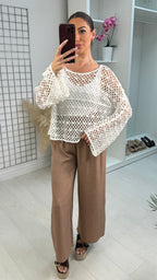 Heath Crochet Knit Top