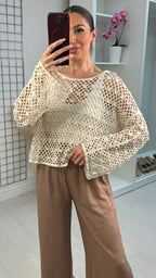 Heath Crochet Knit Top