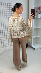 Heath Crochet Knit Top