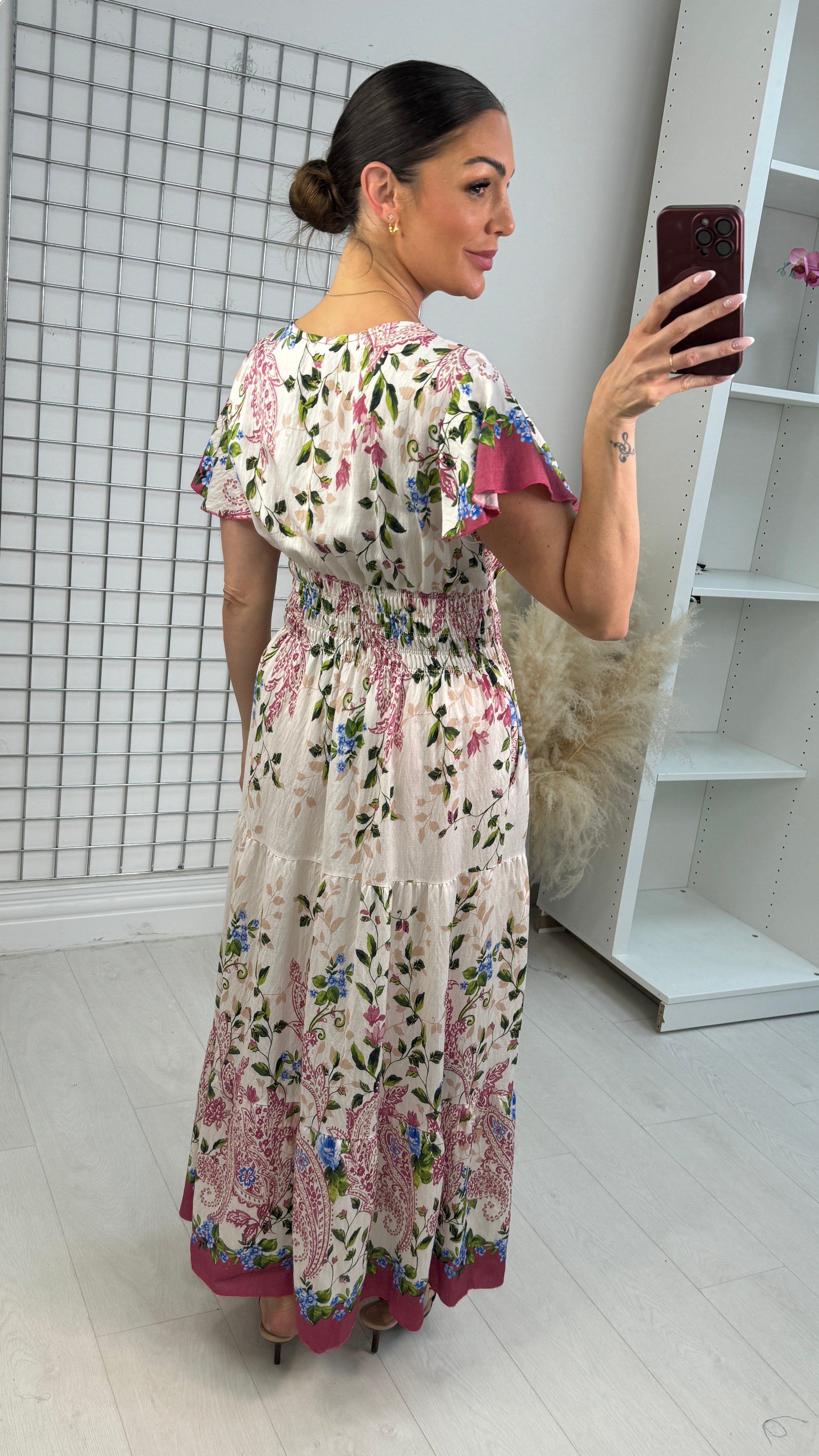Azura Floral Button-Front Maxi Dress