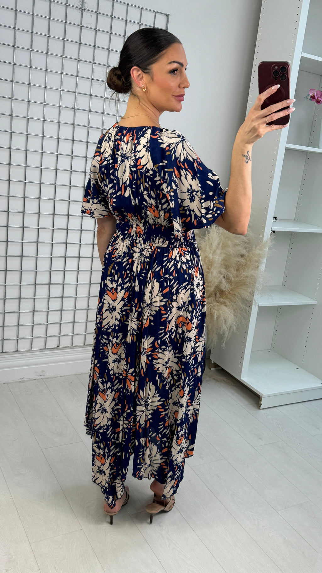 Dora Floral Shirred Maxi Dress