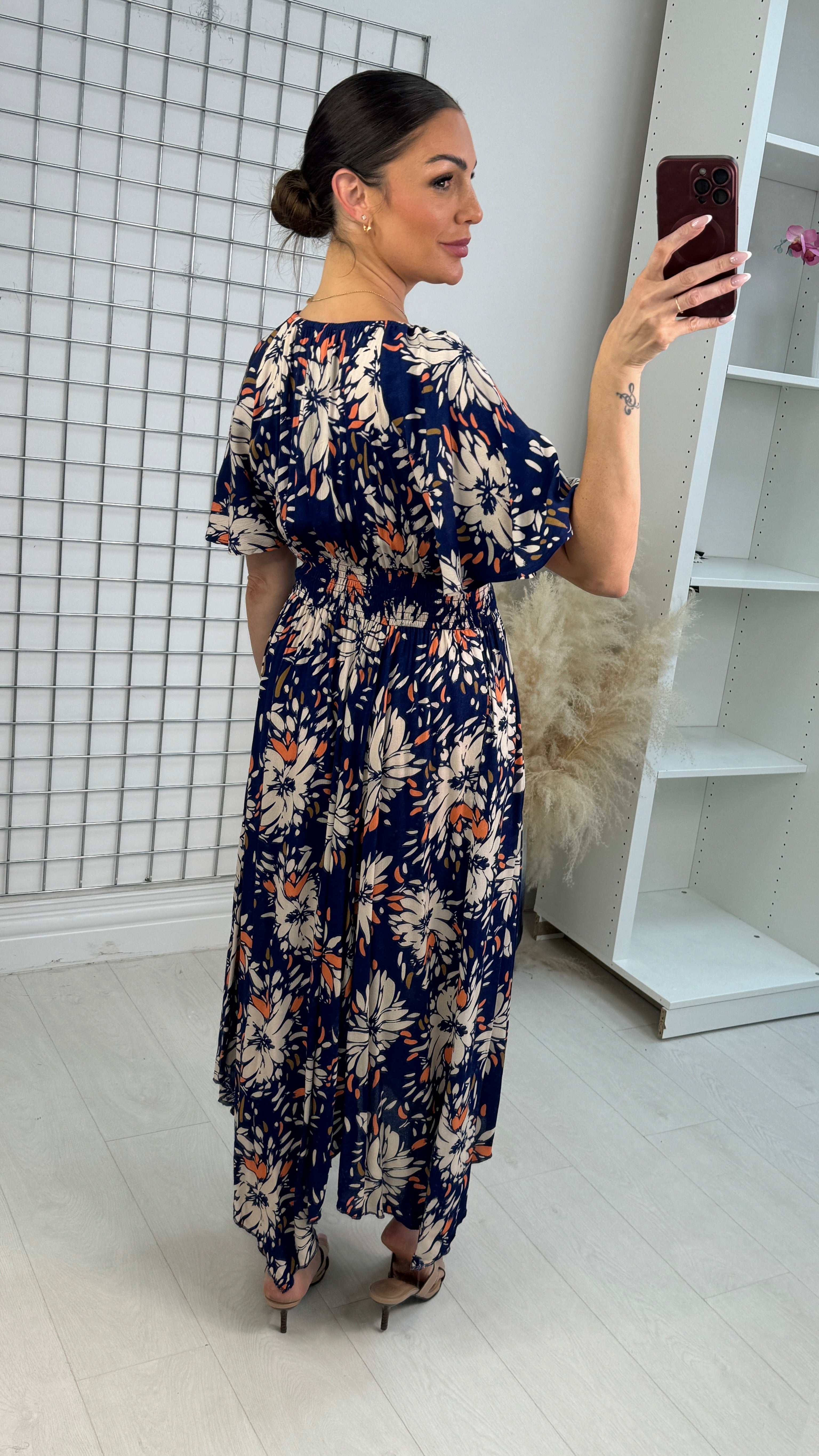 Dora Floral Shirred Maxi Dress
