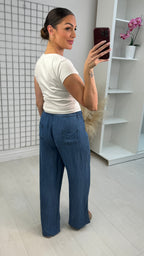 Wilda Denim Wide Leg Trousers
