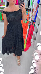 Melaney Broderie Anglaise Frill Hem Midi Dress