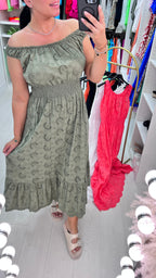 Melaney Broderie Anglaise Frill Hem Midi Dress