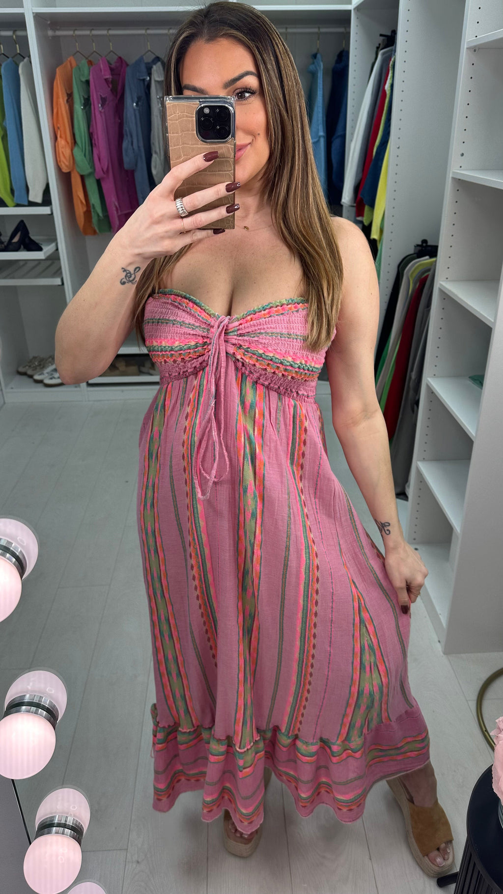Francisca Aztec Bardot Maxi Dress