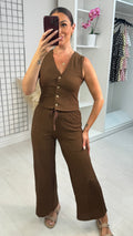 Flora Textured Waistcoat Co-Ord Set