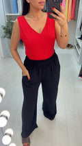 Mabel V Neck Jersey Vest Top