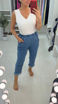 Vito Denim Cropped Trousers
