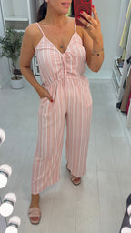 Carmen Stripe Wide Leg Jumpsuit