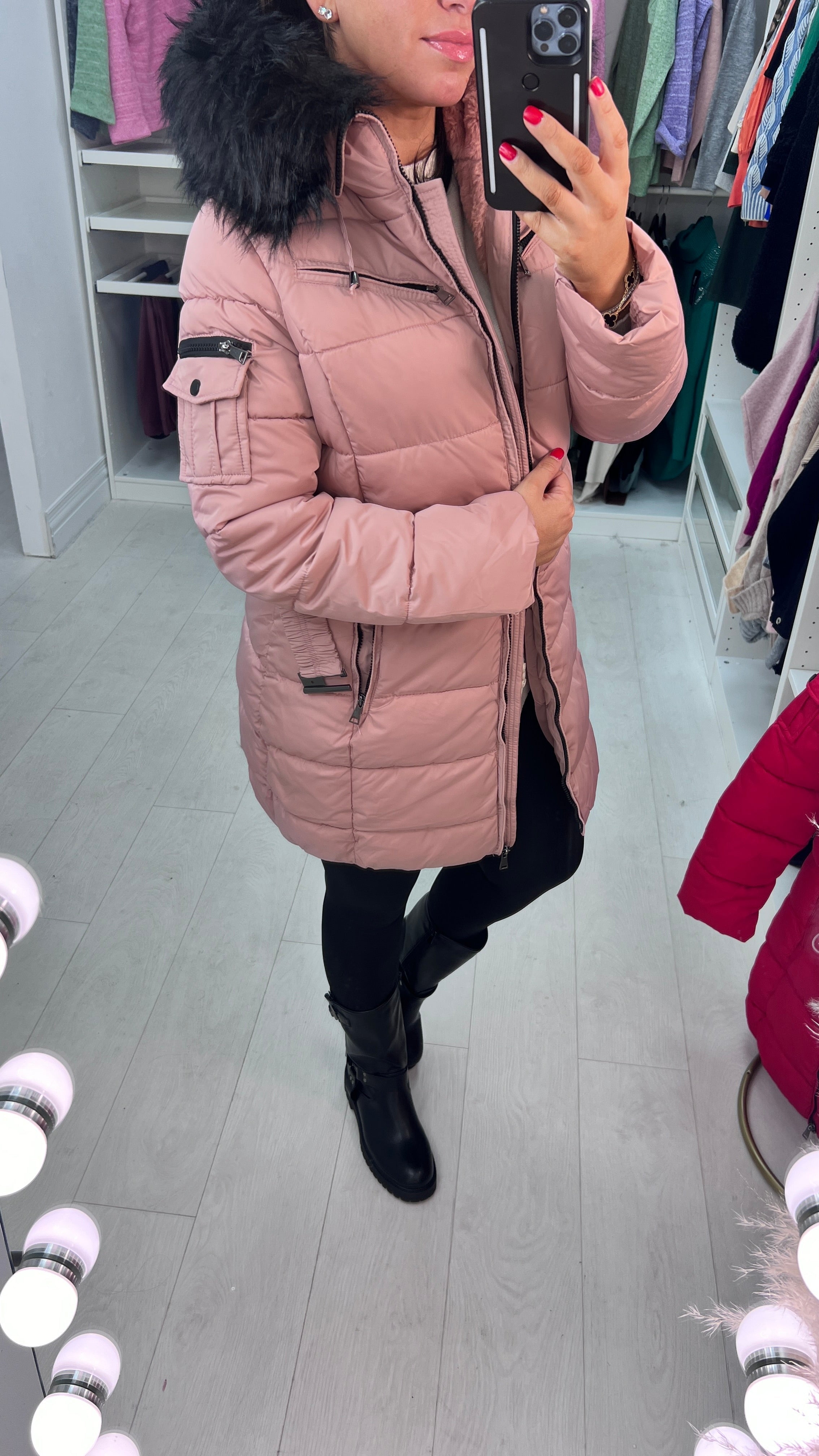Trixie Baby Pink Faux Fur Hooded Coat