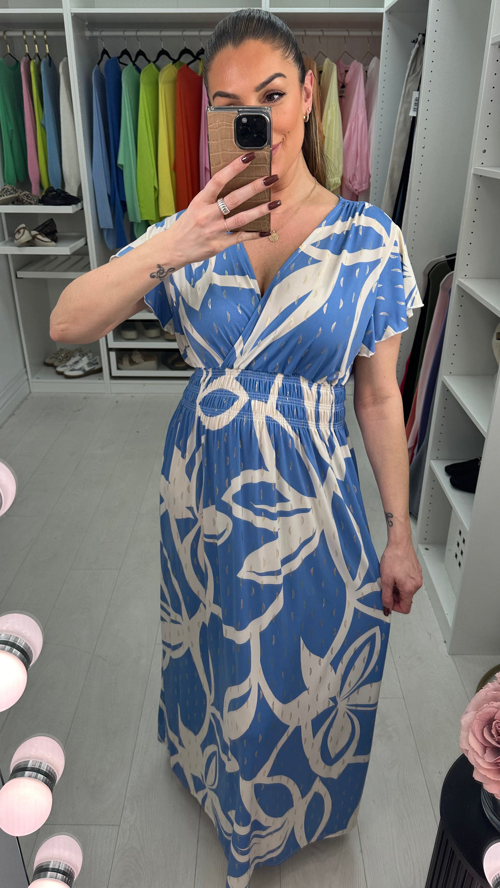 Porsche Abstract Print Magic Maxi Dress