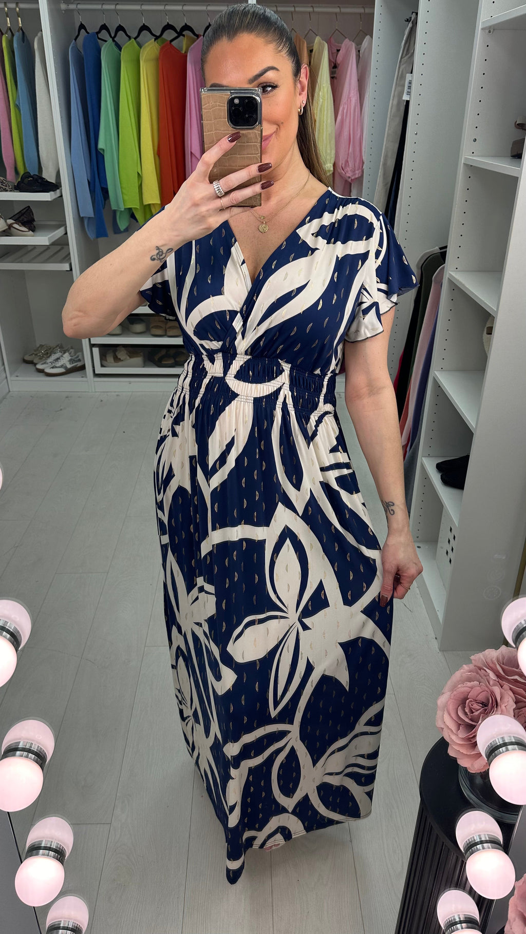 Porsche Abstract Print Magic Maxi Dress