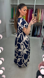 Porsche Abstract Print Magic Maxi Dress