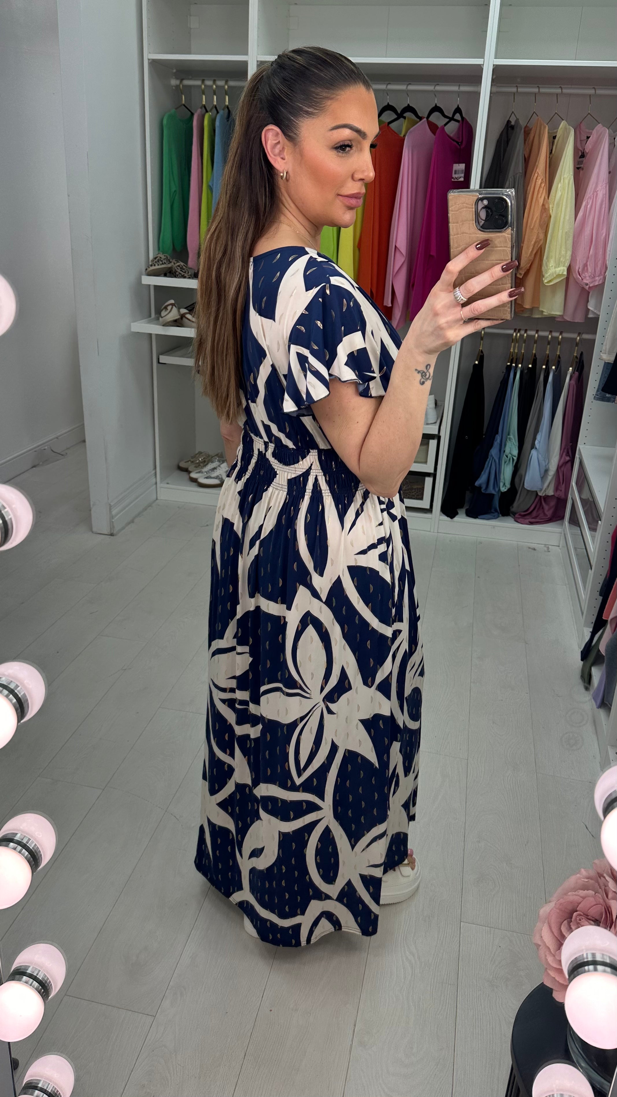 Porsche Abstract Print Magic Maxi Dress