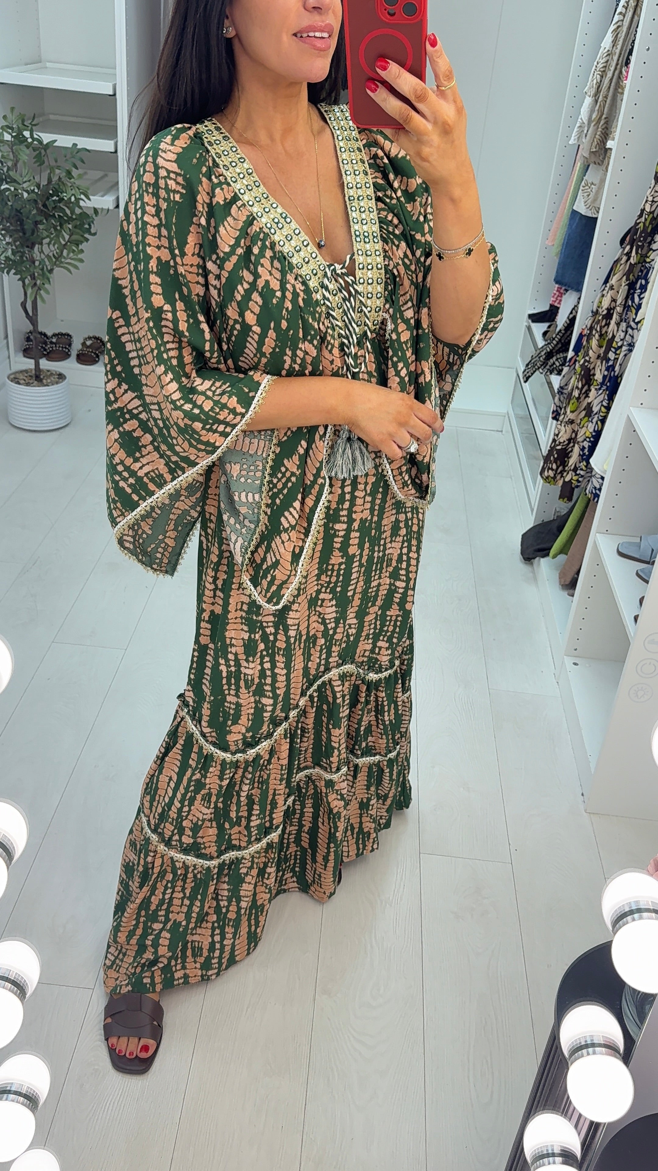 Evora Embellished Boho Maxi Dress