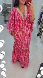 Evora Embellished Boho Maxi Dress