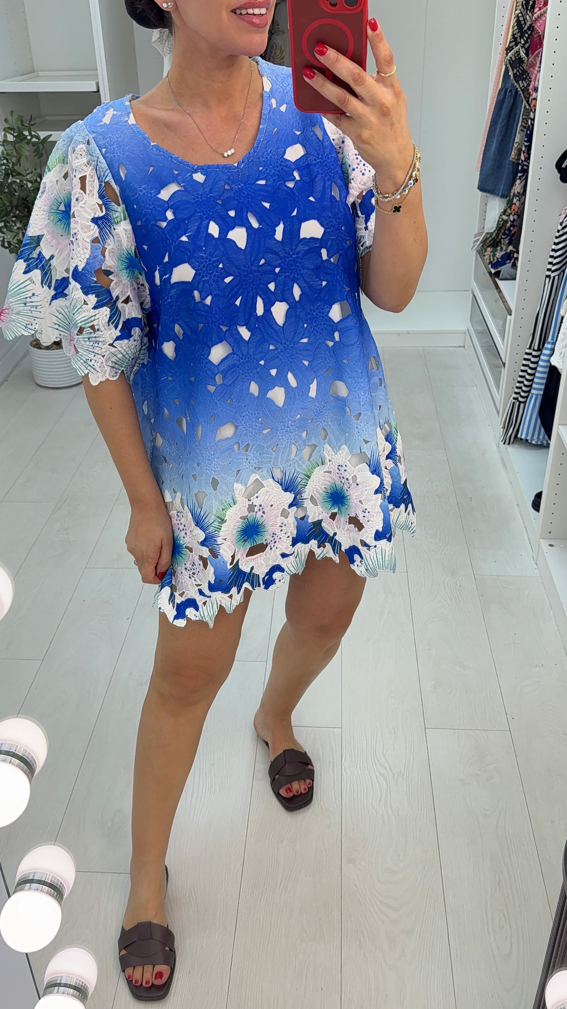 Tracey Floral Ombre Detailed Midi Dress