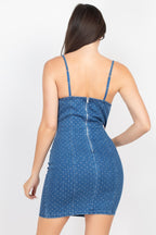 Polka Dot Denim Dress