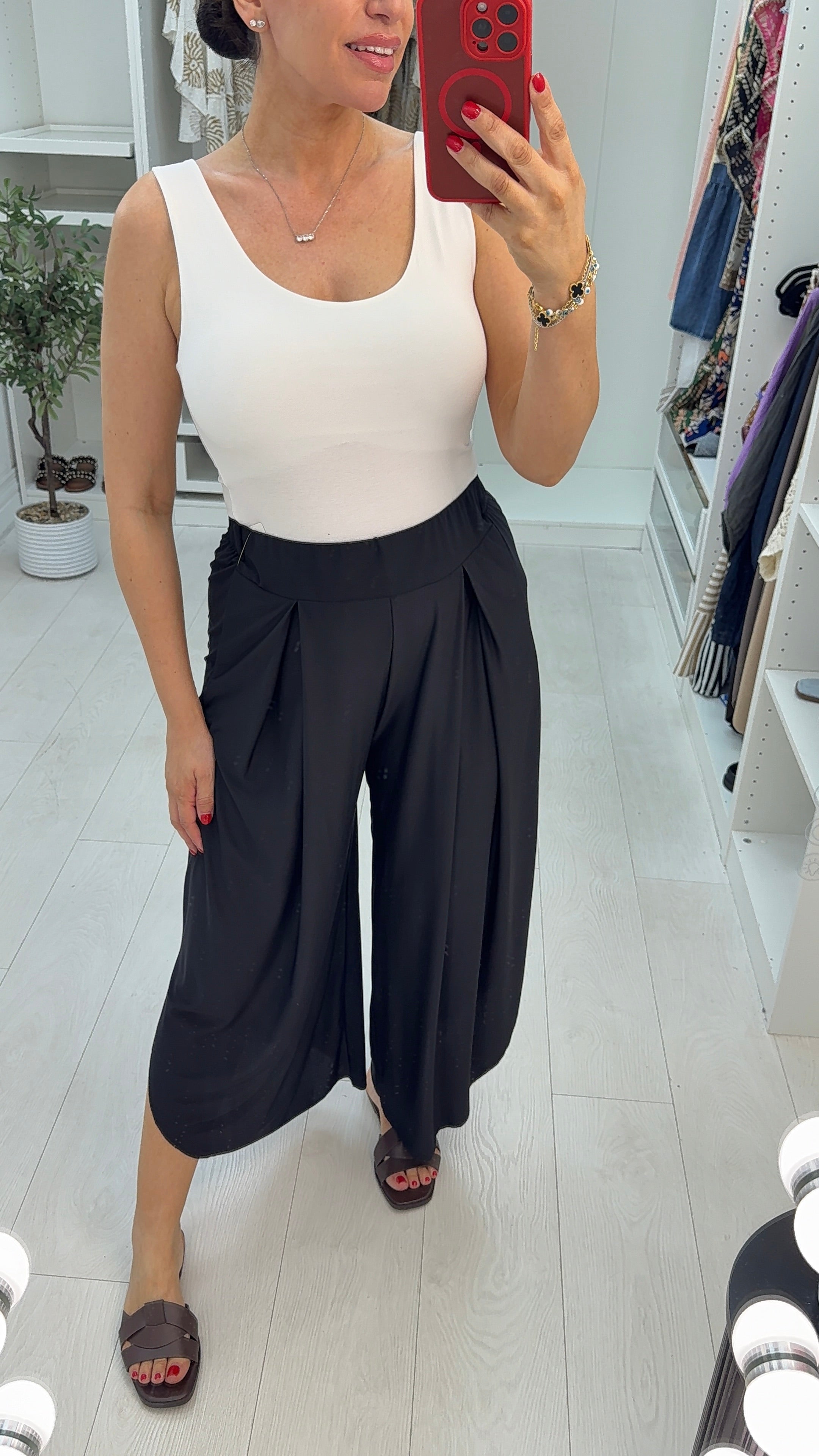 Nalana Wide Leg Culotte Trousers