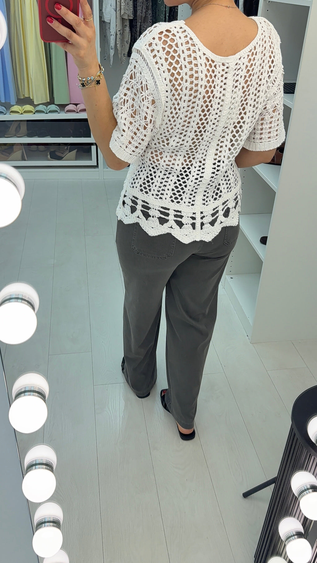 Sylvie Embellished Crochet Top
