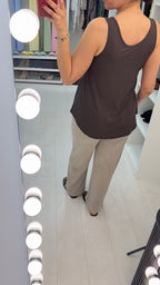 Faya Plain Ribbed Loose Fit Top
