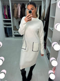 Lucy Pocket Detailed Knit Jumper Dress