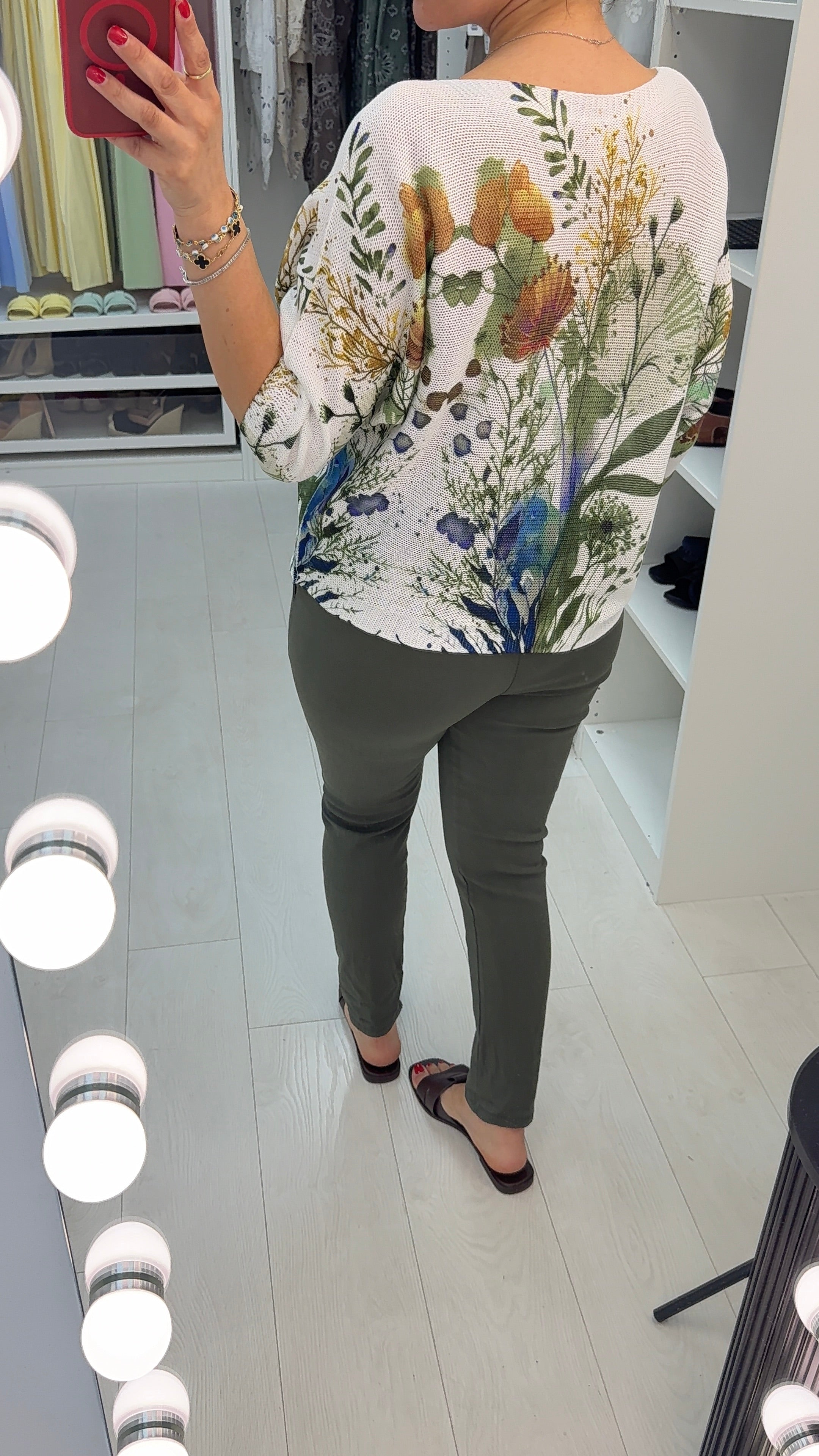 Karis Floral Print Batwing Top
