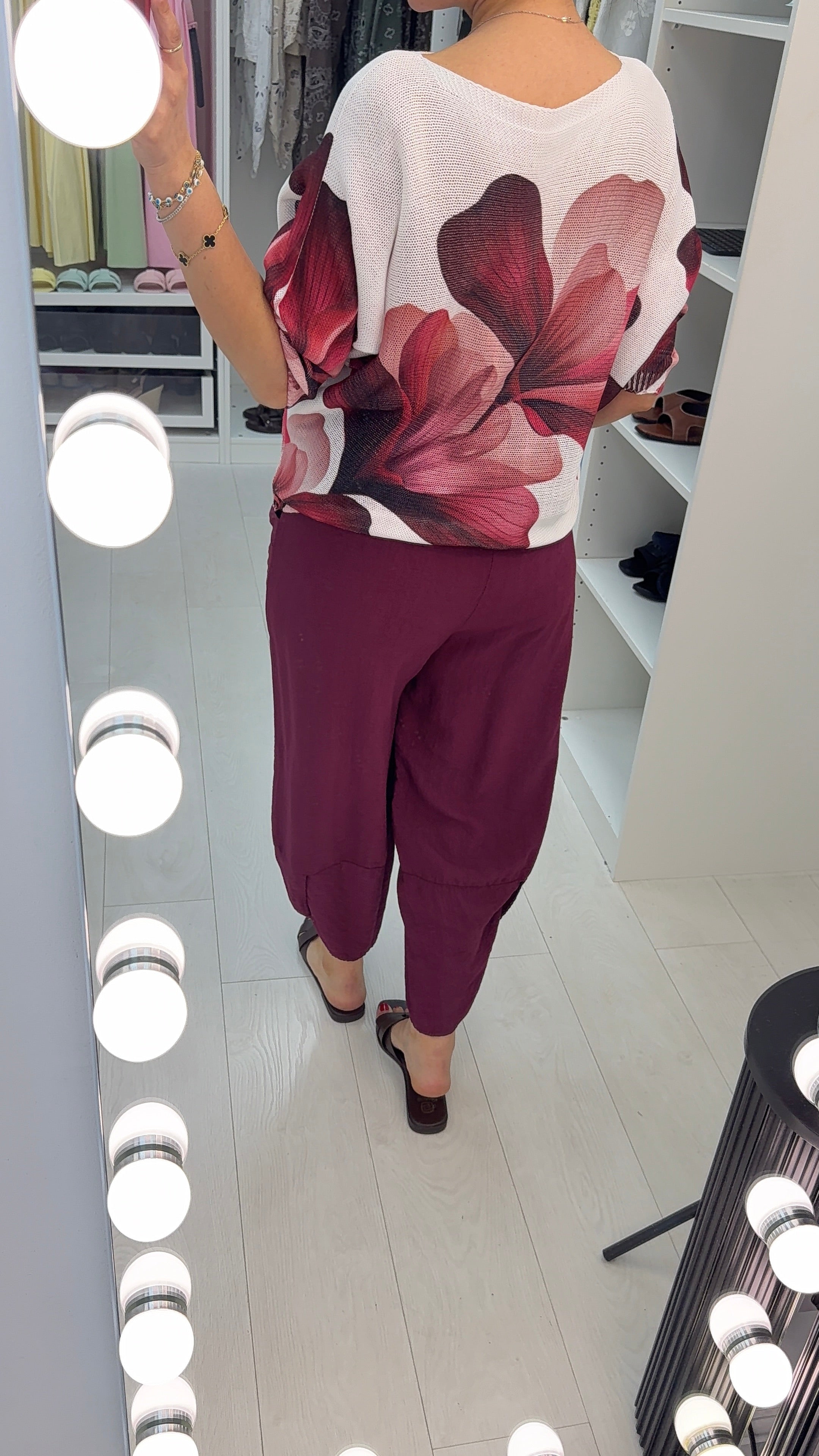 Emberly Floral Print Batwing Top